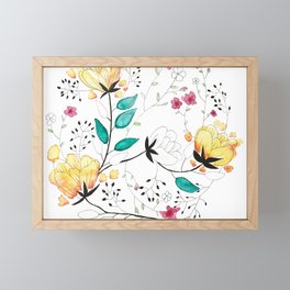 Colorful Flower Dance Framed Mini Art Print