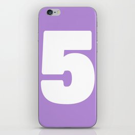 5 (White & Lavender Number) iPhone Skin