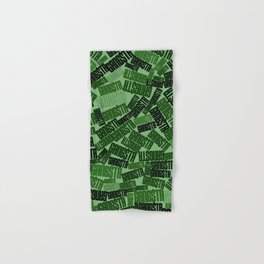 GANGSTA jungle camo / Green camouflage pattern with GANGSTA slogan Hand & Bath Towel