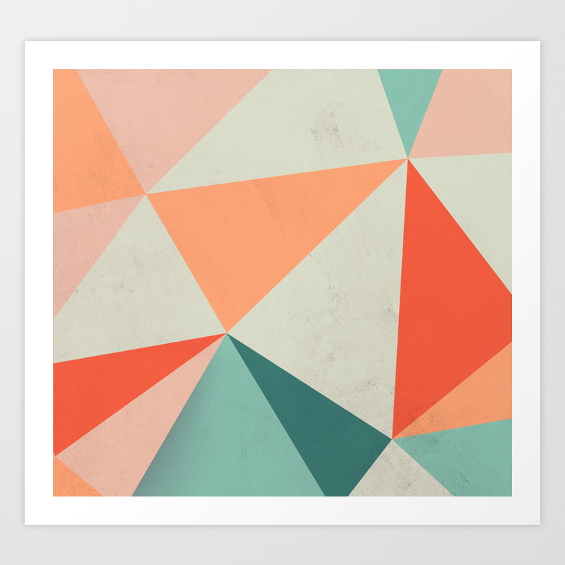 Abstract Triangle Art Print By Draw4you Society6
