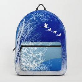 winter day Backpack | Romance, Graphic Design, Digital, Natur, Fineart, Medien, Europa, Painting, Original, Wall Decor 