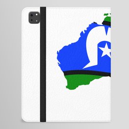 Torres Strait Islander Flag On Map Of Australia iPad Folio Case