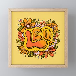 Leo Flowers Framed Mini Art Print