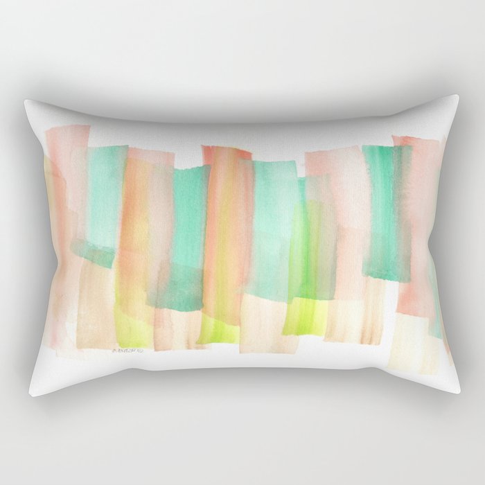  Minimalist Art Abstract Art [161228] 5. Abstract Watercolour Color Study |Watercolor Brush Stroke Rectangular Pillow