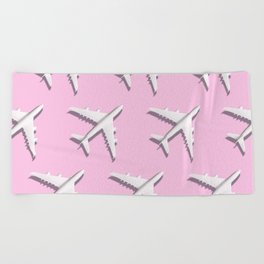 Airplane pattern Beach Towel