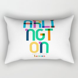 Arlington Texas Mid Century, Pop Art, Mondrian Rectangular Pillow
