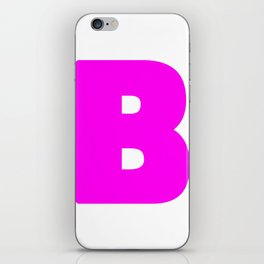B (Magenta & White Letter) iPhone Skin