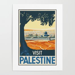 Vintage Travel Poster Palestine Painting Poster