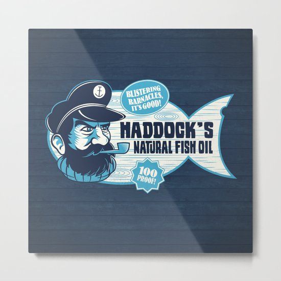 Haddock's Natural Fish Oil Metal Print