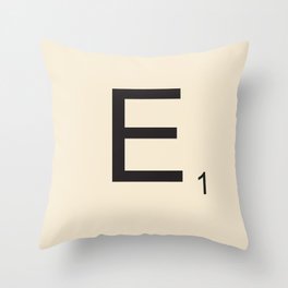Scrabble Lettre E Letter Throw Pillow
