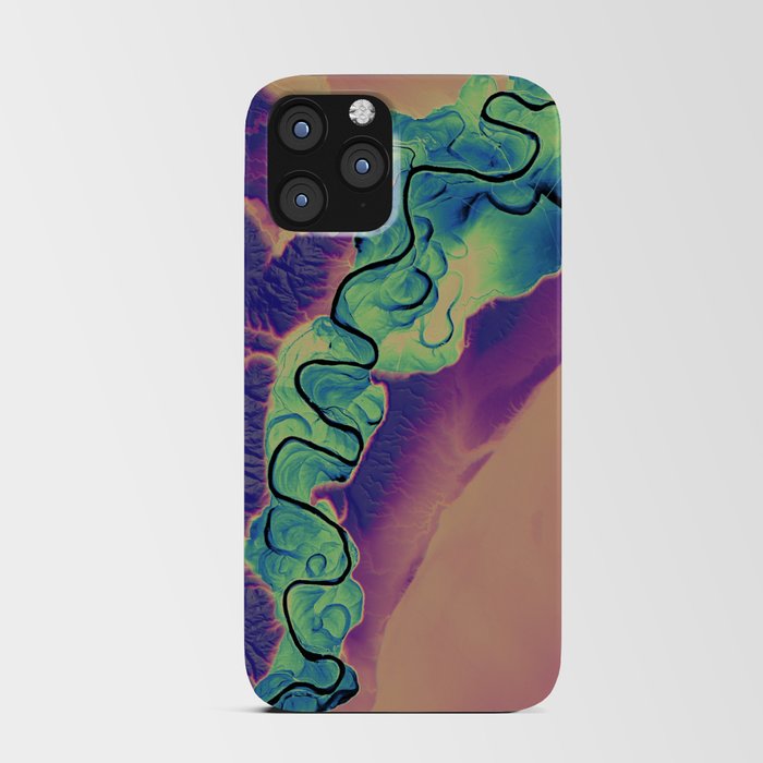 Ruamahanga River Neon iPhone Card Case