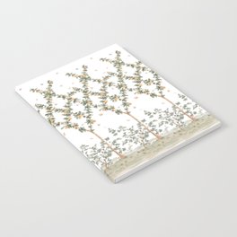 Peach Tree Espalier, chinoiserie, natural, grandmillennial,  by HMCraig Notebook