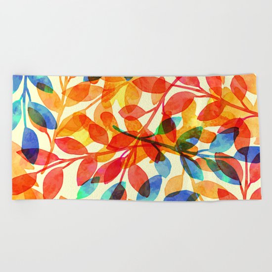 Autumn Leaves Beach Towel