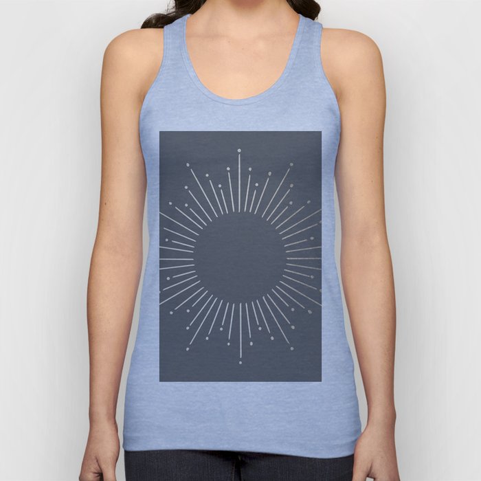 Simply Sunburst in White Gold Sands on Storm Gray Tank Top