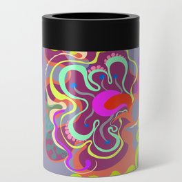 Psychadelic Flower Power Seamless Pattern Can Cooler