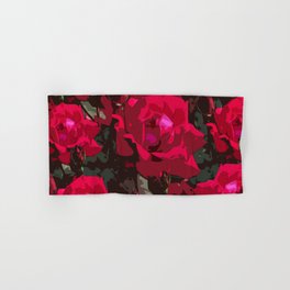 Red roses Hand & Bath Towel | Garden, Style, Grass, Stylish, Big, Green, Floral, Art, Creative, Red 