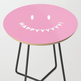 Happy Smiley Face - Pink Side Table