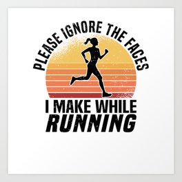 Marathon Runner Running Half Marathon Art Print | Triathlon, Marathon, Athletegift, Jogger, Sayings, Runningtraining, Donationrun, Running, Runningteam, Enduranceathletes 