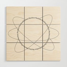 Atom Text Graphic Wood Wall Art