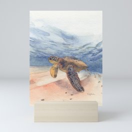 Underwater Sea Turtle Mini Art Print