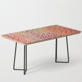 Colorful Wavy Lines Coffee Table