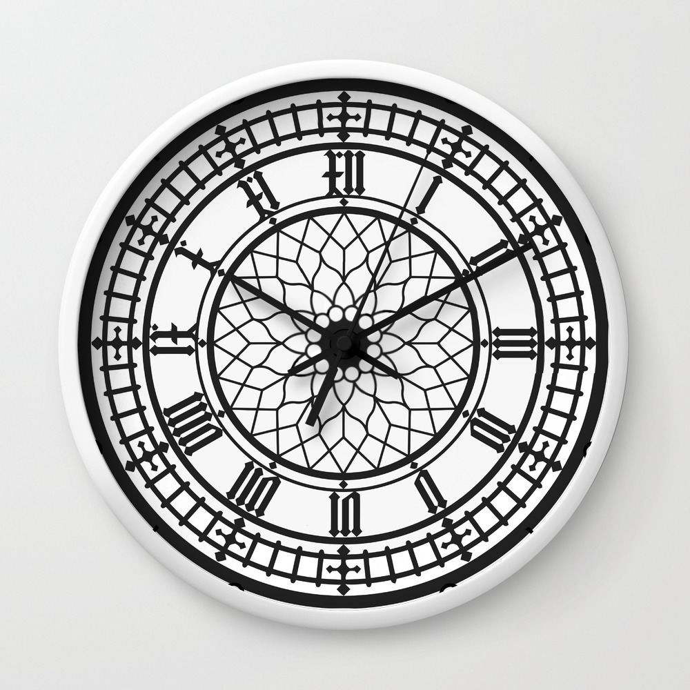 Big Ben Clock Face Intricate Vintage Timepiece Watch Wall Clock By Kestreldesign Society6