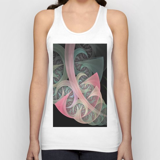 Dream Beam, fractal abstract in dreamy colors Unisex Tank Top