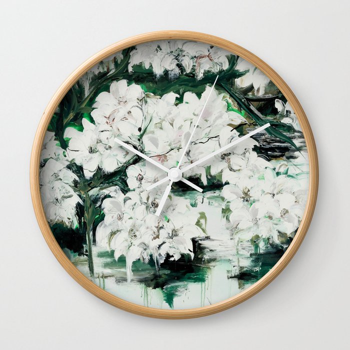 Abstract Flowers Wall Clock