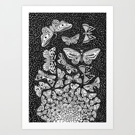 Escher - Butterflies Tessellation Art Print