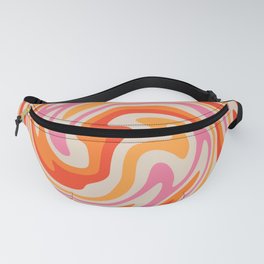 70s Retro Swirl Color Abstract Fanny Pack