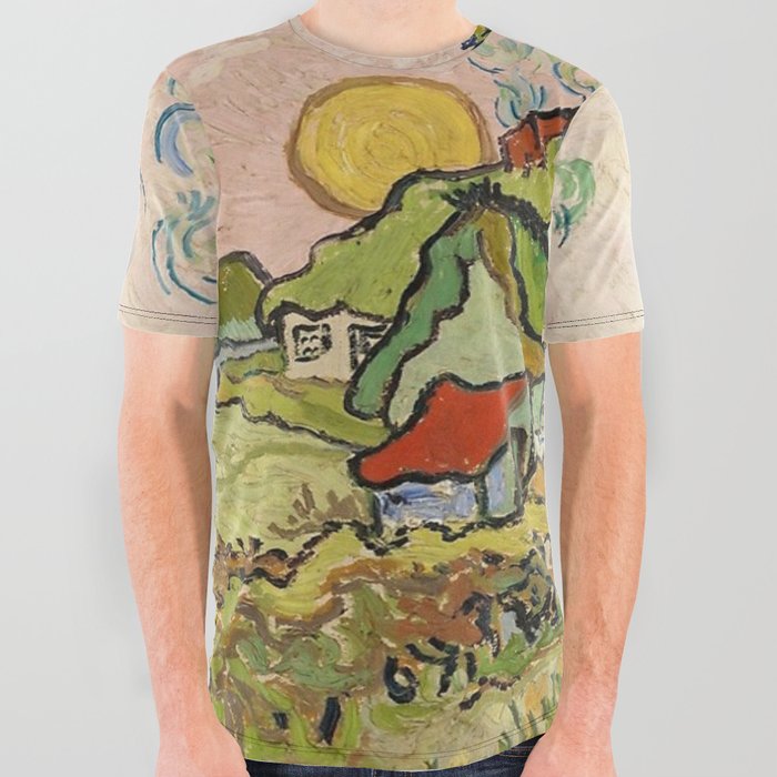  Vincent van Gogh Houses and Figure All Over Graphic Tee