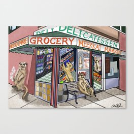 Meerkat Market Canvas Print