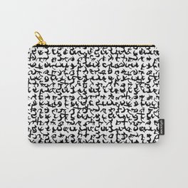 Font fantasy b&w pattern design Carry-All Pouch