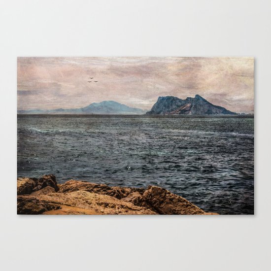 A view to the Rock of Gibraltar Canvas Print