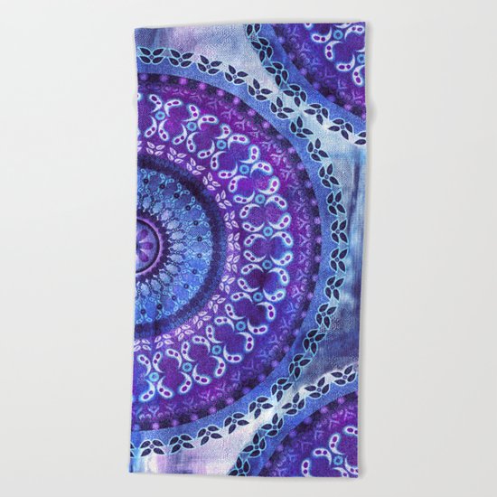 Hydrangea Mandala Beach Towel