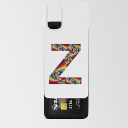  capital letter Z with rainbow colors and spiral effect Android Card Case