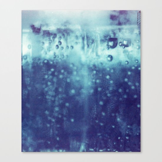 Blue and purple bubble clouds Canvas Print