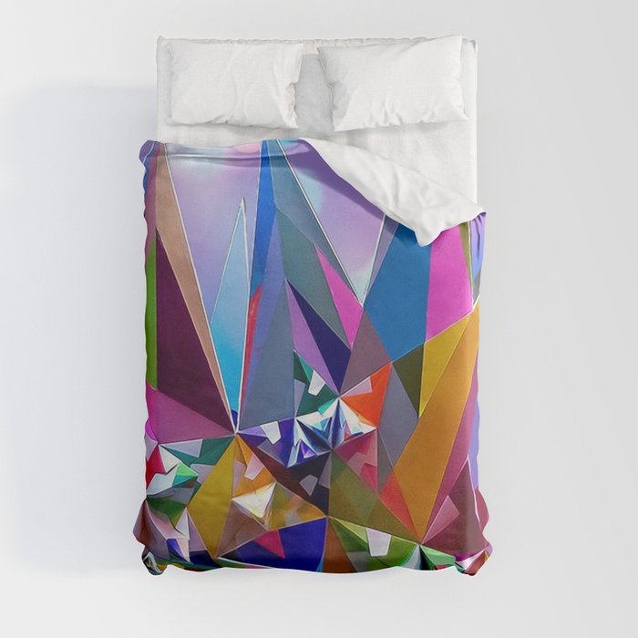 Festive colorful crystals Duvet Cover