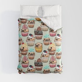 Cupcake Pugs Comforter