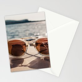 Luxury Sunglasses, Ibiza, Spain, Boat Views Stationery Card