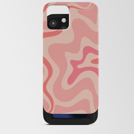 Retro Liquid Swirl Abstract in Soft Pink iPhone Card Case