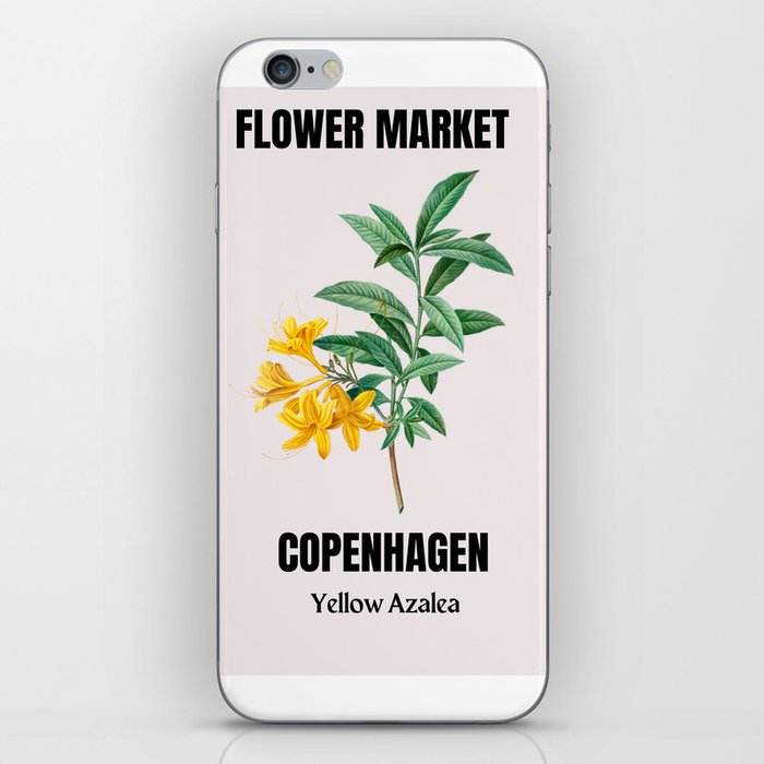 Flower Market Copenhagen,Vintage Yellow Azalea iPhone Skin