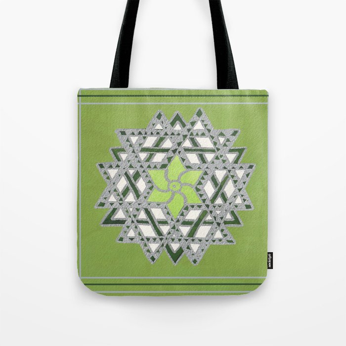 Ishwarya kolam - geometric mandala Tote Bag