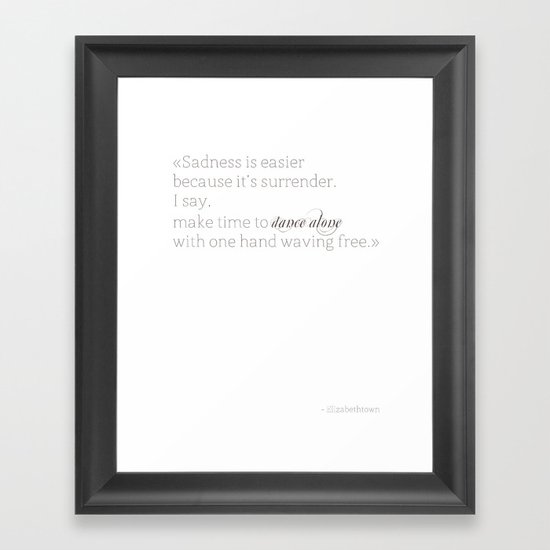 Elizabethtown Quote Framed Art Print