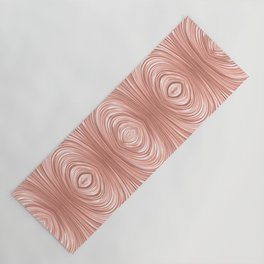 Glam Rose Gold Metallic Swirl Texture Yoga Mat