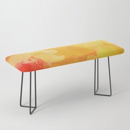 Colorful Abstract - red orange pattern Bench