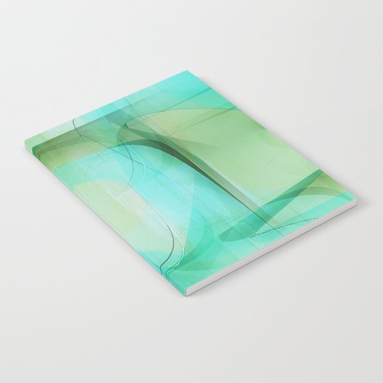 Texture turqoise and green Notebook