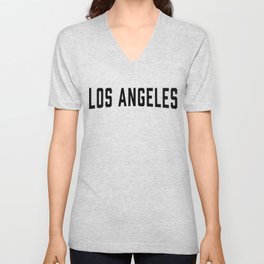 Los Angeles - Black V Neck T Shirt
