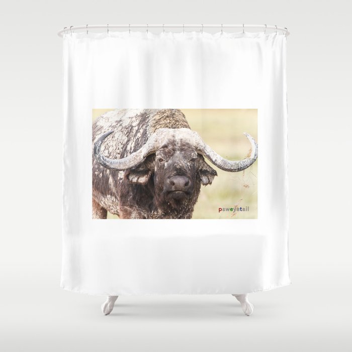 Buffer Buffalo Shower Curtain