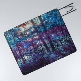 Magical Blues Forest Picnic Blanket